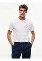 Camiseta Blanca De Cuello Redondo De Punto Con Logo Tommy Hilfiger de Tommy Hilfiger