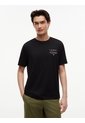 Camiseta Negra De Cuello Redondo Con Logo Estampado Gráfico Tommy Hilfiger de Tommy Hilfiger