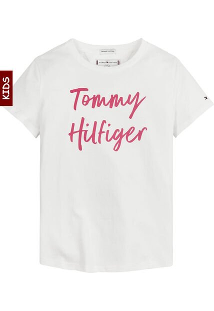 Camiseta Niña Essential Con Logo Blanco Tommy Hilfiger