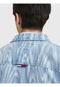 Camisa Jeans De Remolinos Y Corte Informal Hombre Azul Tommy Jeans de Tommy Hilfiger