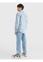 Camisa Jeans De Remolinos Y Corte Informal Hombre Azul Tommy Jeans de Tommy Hilfiger