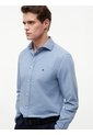 Camisa Azul De Corte Regular En Popelín Lavado Tommy Hilfiger de Tommy Hilfiger