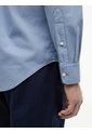 Camisa Azul De Corte Regular En Popelín Lavado Tommy Hilfiger de Tommy Hilfiger