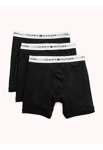 3 Pack De Boxer Brief Negro En Algodón Tommy Hilfiger
