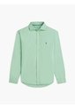 Camisa Verde De Corte Regular En Popelín Lavado Tommy Hilfiger de Tommy Hilfiger