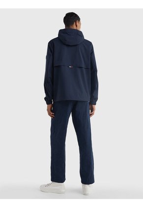 Chaqueta Th Protect Con Gorro Y Cierre Hombre Azul Tommy Hilfiger