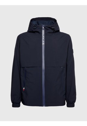 Chaqueta Th Protect Con Gorro Y Cierre Hombre Azul Tommy Hilfiger