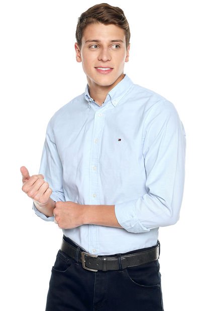 Camisa Azul Tommy Hilfiger