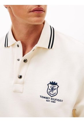 Saco Blanco De Rugby Amplio Con Cuello Ribeteado Tommy Hilfiger
