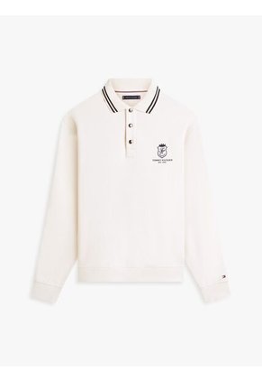 Saco Blanco De Rugby Amplio Con Cuello Ribeteado Tommy Hilfiger