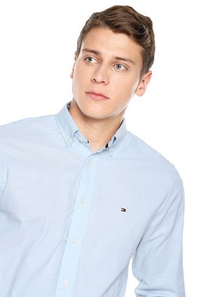Camisa Azul Tommy Hilfiger