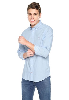 Camisa Azul Tommy Hilfiger