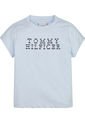 Camiseta Con Logo De Rayas Náuticas Niña Celeste Tommy Hilfiger de Tommy Hilfiger