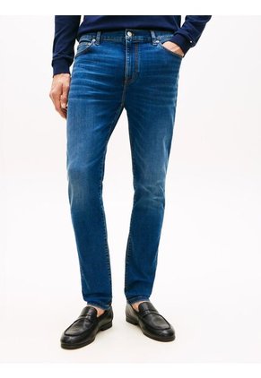 Jeans Azul Bleecker Slim Con Efecto Usado Tommy Hilfiger