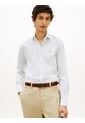 Camisa Verde Slim Con Rayas Finas Tommy Hilfiger de Tommy Hilfiger