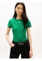Camiseta Verde De Punto Con Logo Texturizado Tommy Hilfiger de Tommy Hilfiger