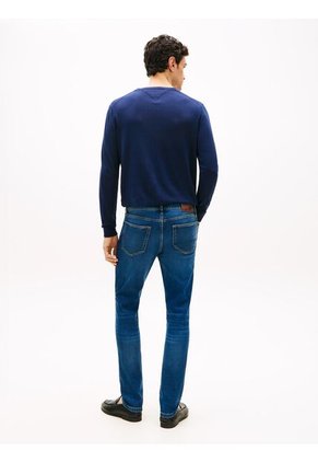 Jeans Azul Bleecker Slim Con Efecto Usado Tommy Hilfiger