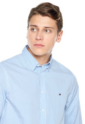 Camisa Azul Tommy Hilfiger