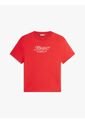 Camiseta Roja De Punto Interlock Con Logo Tommy Hilfiger de Tommy Hilfiger
