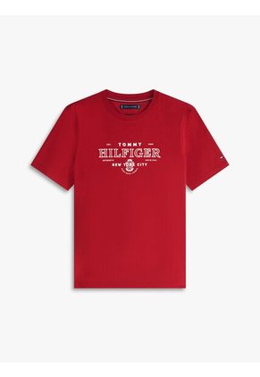 Camiseta Roja Heritage Con Logo Gráfico Tommy Hilfiger