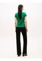 Camiseta Verde De Punto Con Logo Texturizado Tommy Hilfiger de Tommy Hilfiger