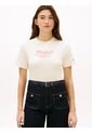 Camiseta Blanca De Punto Interlock Con Logo Tommy Hilfiger de Tommy Hilfiger