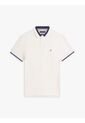 Polo Blanco De Corte Regular Con Ribeteado Tommy Hilfiger de Tommy Hilfiger
