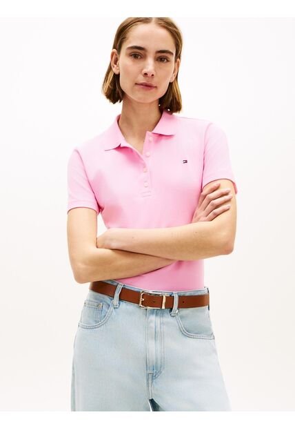 Polo Rosa 1985 Collection Slim De Piqué Tommy Hilfiger