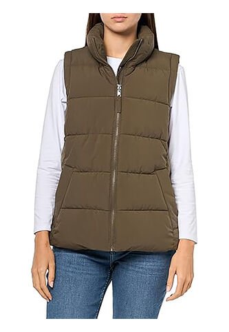 Chaleco Verde De Cuello Alto Con Cierre De Cremallera Tommy Hilfiger Tommy Hilfiger