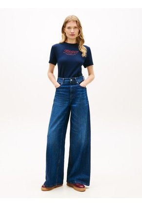 Camiseta Multicolor De Punto Interlock Con Logo Tommy Hilfiger