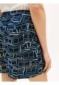 Pantalonetas Azul De Puro Lino Con Logo Bordado Tommy Hilfiger de Tommy Hilfiger