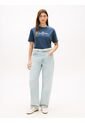 Camiseta Multicolor Amplia Con Logo Y Escudo Bordado Tommy Hilfiger de Tommy Hilfiger