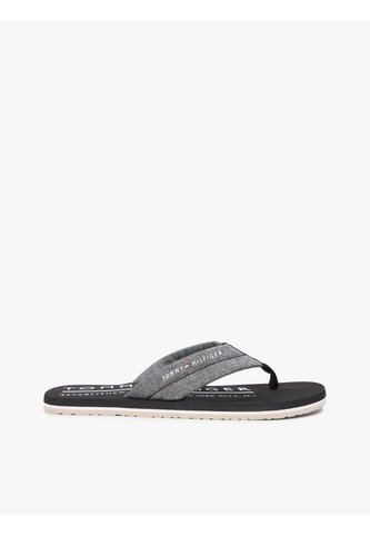 Sandalias Negro De Jacquard En Chambray De Puro Lino Tommy Hilfiger Tommy Hilfiger