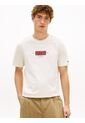 Camiseta Blanca De Punto Con Cuello Redondo Y Logo Tommy Hilfiger de Tommy Hilfiger