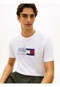 Camiseta Blanca De Punto Con Cuello Redondo Tommy Hilfiger de Tommy Hilfiger