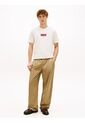 Camiseta Blanca De Punto Con Cuello Redondo Y Logo Tommy Hilfiger de Tommy Hilfiger