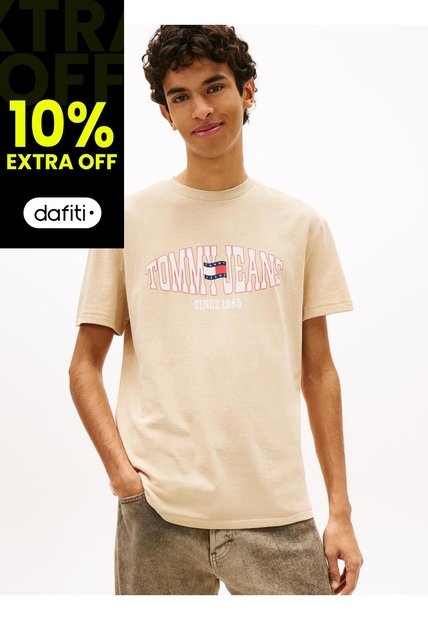 Camiseta Multicolor De Punto Con Logo Ondulado Tommy Jeans