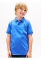 Polo Azul Para Niño De Punto Interlock De Corte Regular Tommy Hilfiger de Tommy Hilfiger