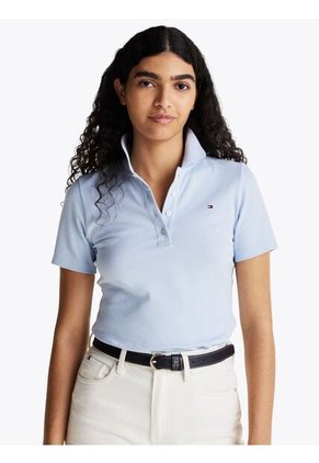 Polo Celeste 1985 Collection Slim De Piqué Tommy Hilfiger