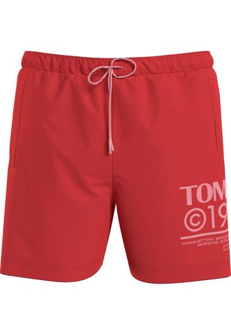 Pantaloneta De Baño Roja Con Logo Y Cordón Tommy Hilfiger Tommy Hilfiger