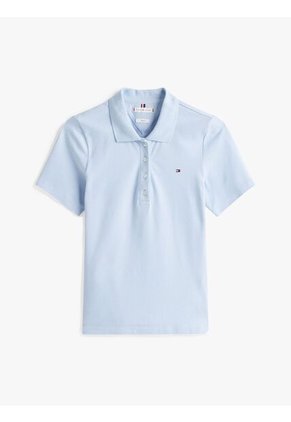 Polo Celeste 1985 Collection Slim De Piqué Tommy Hilfiger