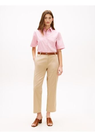 Pantalón Beige Chino Lavado Slim De Pierna Recta Tommy Hilfiger Tommy Hilfiger