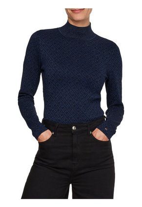 Saco Con Cuello De Tortuga Mujer Azul Tommy Hilfiger