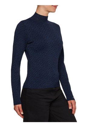 Saco Con Cuello De Tortuga Mujer Azul Tommy Hilfiger