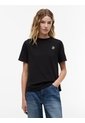 Camiseta Negra De Cuello Redondo Con Logo Bordado Tommy Hilfiger de Tommy Hilfiger
