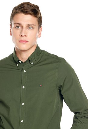 Camisa Verde Oliva Tommy Hilfiger