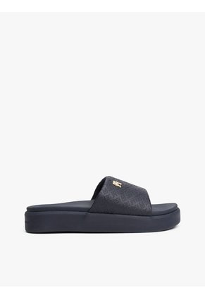 Sandalias Azul De Plataforma Con Monogramas TH Tommy Hilfiger