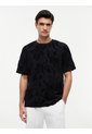 Camiseta Negra De Cuello Redondo Con Estructura Jacquard Tommy Hilfiger de Tommy Hilfiger