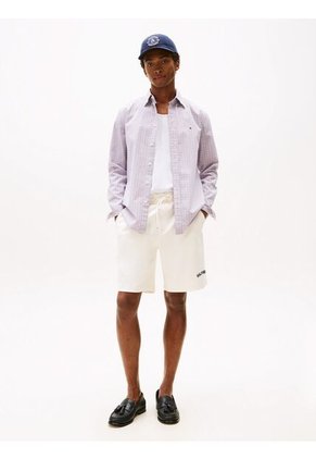 Camisa Rosada Flex Poplin De Manga Larga Tommy Hilfiger