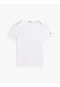 Camiseta Blanca Slim De Cuello Barco Con Botones Tommy Hilfiger de Tommy Hilfiger
